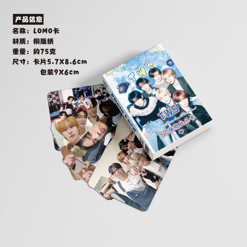 Linxx 50 Chiếc Thẻ Laser Holographic TWS Kpop Photocards Dòng Bưu Thiếp