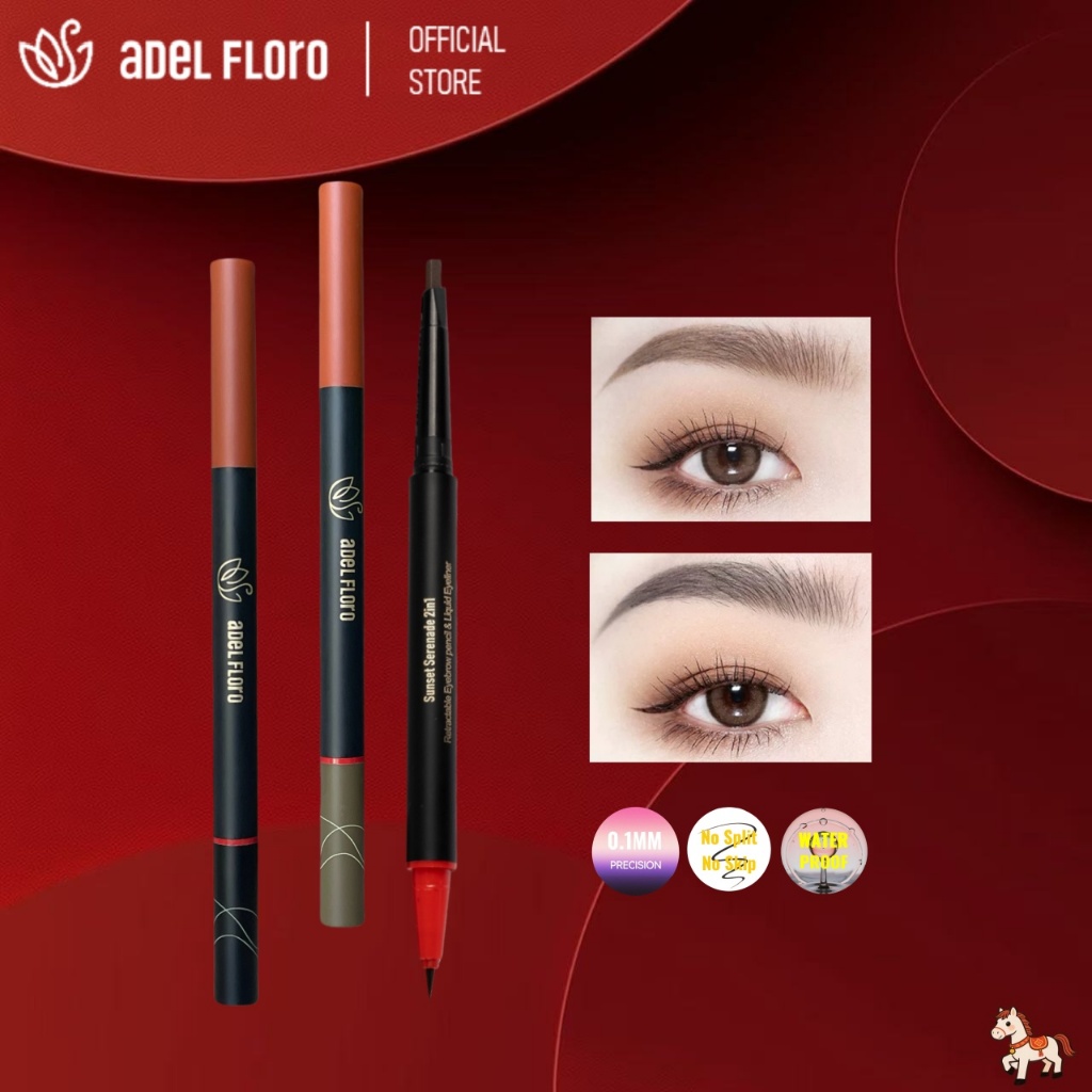[TẶNG KÈM GIỚI HẠN] Bút Mày & Mắt 2 Đầu Adel 🌟 - Phong Cách Hàn, Nét Siêu Mảnh, Chống Nước/Trôi 24H