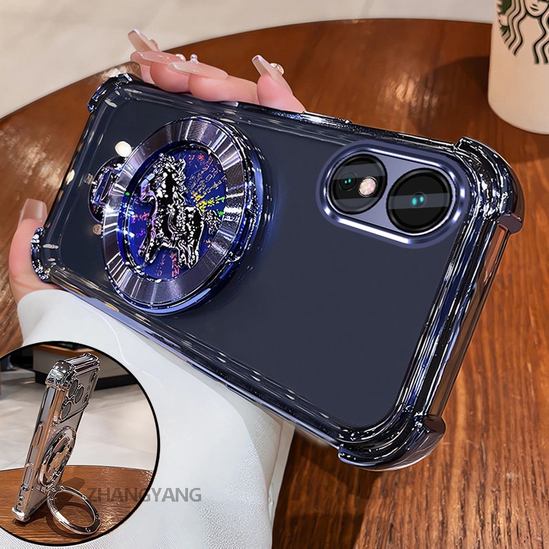 Ốp Lưng Cho OPPO Reno 8T 4G Reno 8T 5G Cao Cấp Trong Suốt Chống Rơi Ốp Lưng Điện Thoại Thẩm Mỹ 3D Hoạt Hình Laser Đứng Thiết Kế Mới
