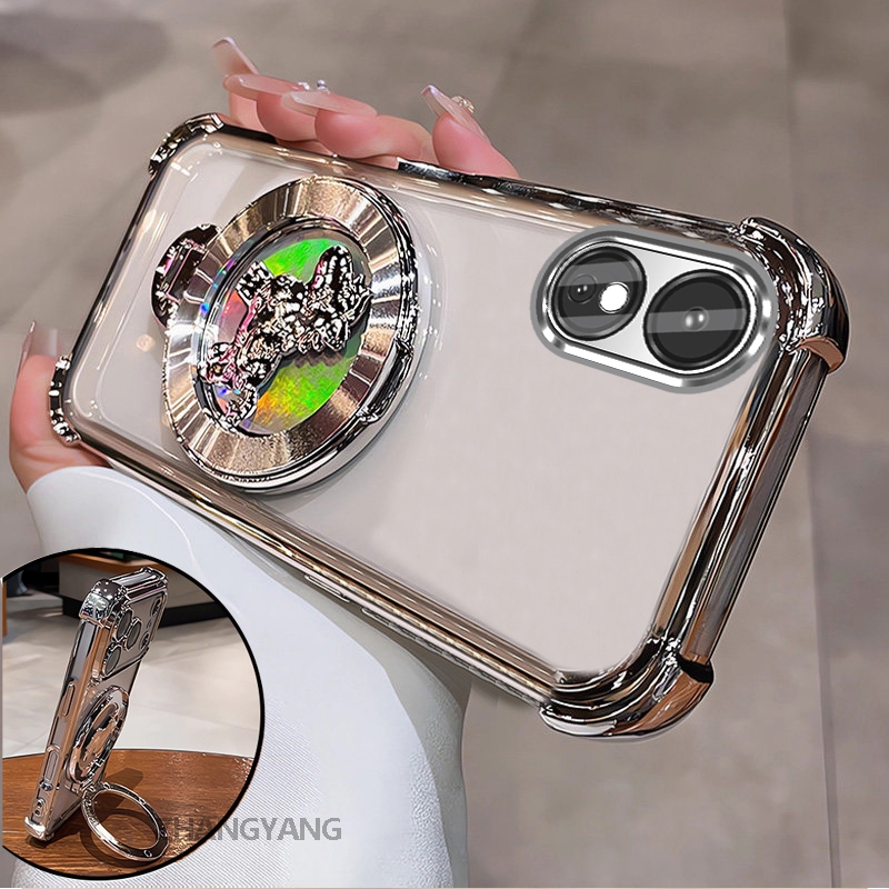 Ốp Lưng Cho OPPO Reno 8T 4G Reno 8T 5G Cao Cấp Trong Suốt Chống Rơi Ốp Lưng Điện Thoại Thẩm Mỹ 3D Hoạt Hình Laser Đứng Thiết Kế Mới