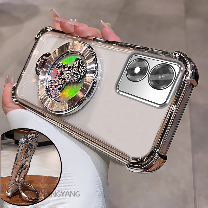 Ốp Lưng Cho vivo Y02S Cao Cấp Trong Suốt Chống Rơi Ốp Lưng Điện Thoại Laser Hoạt Hình 3D Thẩm Mỹ Thiết Kế Mới
