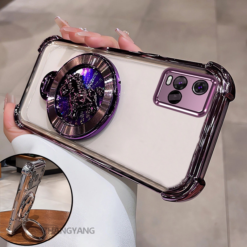 Ốp Lưng Cho VIVO Y21 Y21s Y21a Y21t Y33s 4G Cao Cấp Trong Suốt Chống Rơi Điện Thoại Thẩm Mỹ 3D Hoạt Hình Laser Đế Điện Thoại Thiết Kế Mới