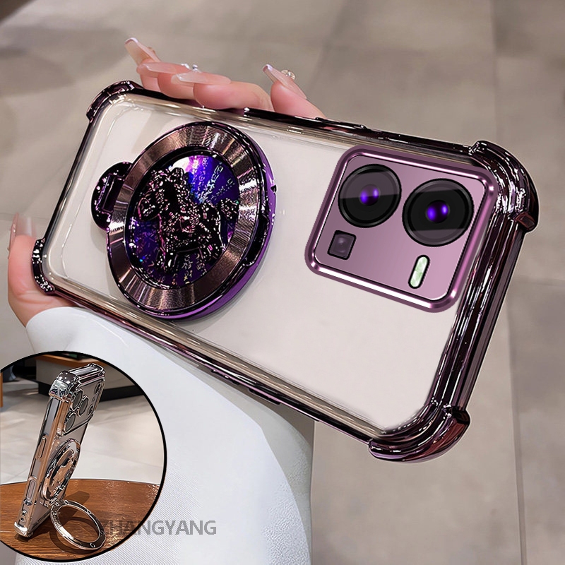 Ốp Lưng Cho vivo Y35 4G Cao Cấp Trong Suốt Chống Rơi Ốp Lưng Điện Thoại Laser Hoạt Hình 3D Thẩm Mỹ Thiết Kế Mới