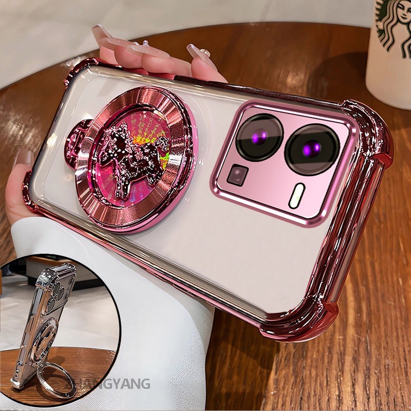 Ốp Lưng Cho vivo Y35 4G Cao Cấp Trong Suốt Chống Rơi Ốp Lưng Điện Thoại Laser Hoạt Hình 3D Thẩm Mỹ Thiết Kế Mới