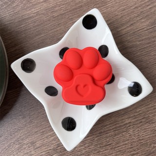 Giá Đỡ Điện Thoại Di Động Macaron Cat Claw Silicone Túi Khí Giá Đỡ Gấp Chống Sốc Vòng Khóa Có Thể Thu Vào Giá Đỡ