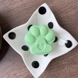 Giá Đỡ Điện Thoại Di Động Macaron Cat Claw Silicone Túi Khí Giá Đỡ Gấp Chống Sốc Vòng Khóa Có Thể Thu Vào Giá Đỡ