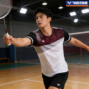 Áo sơ mi Victory khô nhanh, thoáng khí cho tập luyện và thi đấu cầu lông