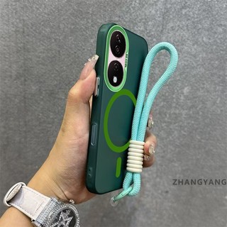 Ốp Lưng Cho Honor X7B Vỏ Điện Thoại Chống Rơi Mờ Cao Cấp Có Vòng Hút Từ Tính Cùng Màu Thiết Kế Mới Miễn Phí Tinh Tế Treo Dây