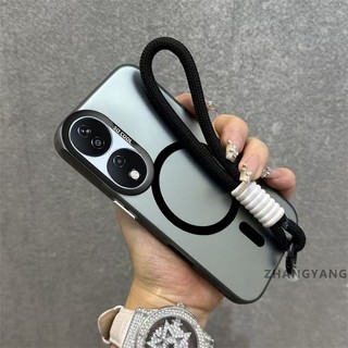 Ốp Lưng Cho Honor X7B Vỏ Điện Thoại Chống Rơi Mờ Cao Cấp Có Vòng Hút Từ Tính Cùng Màu Thiết Kế Mới Miễn Phí Tinh Tế Treo Dây