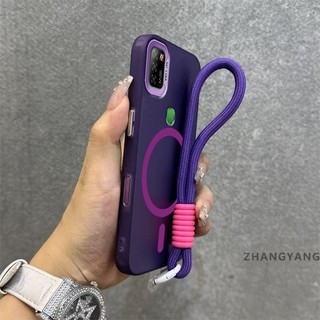 Ốp Lưng Cho infinix Smart 5 Vỏ Điện Thoại Chống Rơi mờ Cao Cấp Có Vòng Hút Từ Tính Cùng Màu Thiết Kế Mới Miễn Phí Tinh Tế Treo Dây