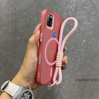 Ốp Lưng Cho infinix Smart 5 Vỏ Điện Thoại Chống Rơi mờ Cao Cấp Có Vòng Hút Từ Tính Cùng Màu Thiết Kế Mới Miễn Phí Tinh Tế Treo Dây