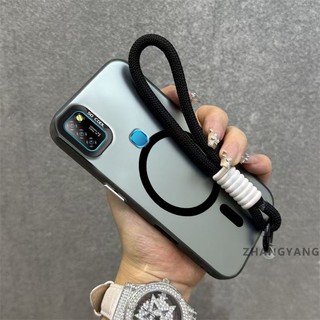 Ốp Lưng Cho infinix Smart 5 Vỏ Điện Thoại Chống Rơi mờ Cao Cấp Có Vòng Hút Từ Tính Cùng Màu Thiết Kế Mới Miễn Phí Tinh Tế Treo Dây