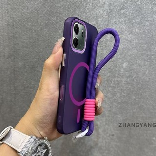 Ốp Lưng Cho OPPO A5X Vỏ Điện Thoại Chống Rơi Mờ Cao Cấp Có Vòng Hút Từ Tính Cùng Màu Thiết Kế Mới Miễn Phí Tinh Tế Treo Dây