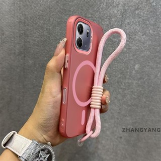 Ốp Lưng Cho OPPO A5X Vỏ Điện Thoại Chống Rơi Mờ Cao Cấp Có Vòng Hút Từ Tính Cùng Màu Thiết Kế Mới Miễn Phí Tinh Tế Treo Dây