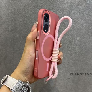 Ốp Lưng Cho OPPO Reno 8T 5G Reno 8T 4G Vỏ Điện Thoại Chống Rơi mờ Cao Cấp Có Vòng Hút Từ Tính Cùng Màu Thiết Kế Mới Miễn Phí Dây Treo Tinh Tế