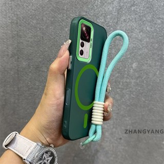 Ốp Lưng Cho Xiaomi 12T 12T Pro 12 12 Lite Ốp Điện Thoại Chống Rơi Cao Cấp Có Vòng Hút Từ Tính Cùng Màu Thiết Kế Mới Miễn Phí Tinh Tế Treo Dây
