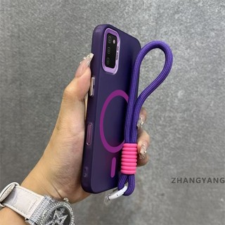 Ốp Lưng Dành Cho Samsung A03S A02S Ốp Điện Thoại Chống Rơi Cao Cấp Có Vòng Hút Từ Tính Cùng Màu Thiết Kế Mới Miễn Phí Tinh Tế Treo Dây