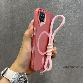 Ốp Lưng Dành Cho Samsung A12 A22 4G A22 5G M12 M22 M32 Ốp Điện Thoại Chống Rơi Mờ Cao Cấp Có Vòng Hút Từ Cùng Màu Thiết Kế Mới Miễn Phí Tinh Tế Treo Dây