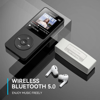 64G MP4 Player HIFI Chất Lượng Âm Thanh Loa Tích Hợp Máy Nghe Nhạc Di Động Màn Hình Màu 1.8 Inch Walkman Bluetooth 5.4