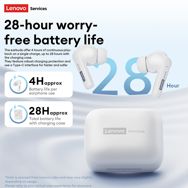 Lenovo TWS Le215 Tai Nghe Nhét Tai Không Dây Bluetooth 6.0 Chống Nước IPX4 28h | BigBuy360 - bigbuy360.vn