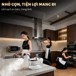 Máy làm sạch bằng hơi nước cao áp di động PZZ, làm sạch nhanh khe sofa, đồ gỗ chạm khắc, diệt khuẩn 99,99%. — ảnh 4