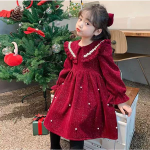 Áo Dài Nữ Trẻ Em Quần Áo Sinh Nhật Màu Đỏ