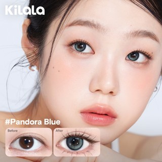 Kính áp tròng màu Kilala - Nâu Đen White Peach Brown/Pearly Grey lens cận 6 tháng DIA 14.2mm có độ (0-7)  Ocean Pearl Collection[Giá 1 chiếc lens ]