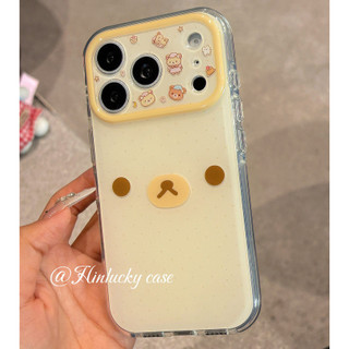 Phim Hoạt Hình Dễ Thương Gấu Vàng Bảo Vệ Toàn Diện Ống Kính Hai Lớp imd Ốp Lưng Điện Thoại iPhone 17Promax 17Pro 15 16 Pro Max Chống Sốc Nữ Vỏ Di Động