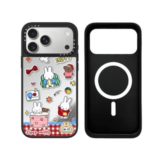 Từ Tính Không Dây Cho iPhone 17 16 15 14 13 12 11 Pro Max Plus Dễ Thương Miffy Cạnh Đen Cứng Ốp điện thoại Ốp điện thoại Khắc Logo