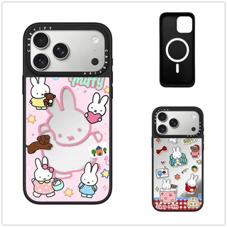 Từ Tính Không Dây Cho iPhone 17 16 15 14 13 12 11 Pro Max Plus Dễ Thương Miffy Cạnh Đen Cứng Ốp điện thoại Ốp điện thoại Khắc Logo