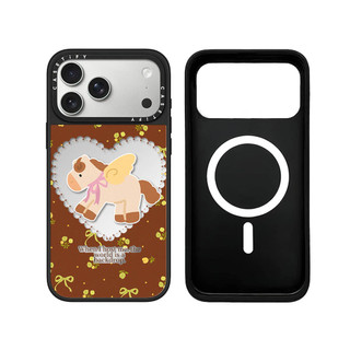Không Dây Từ Tính Cho iPhone 17 16 15 14 13 Pro Max Plus Trái Tim Ngựa Miếng Dán Cạnh Đen Cứng Ốp điện thoại Khắc Logo