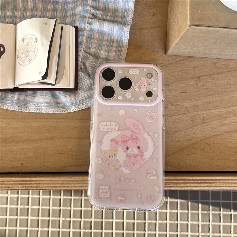 IPhone 17 Pro max 16 Pro Rabbit Bear họa tiết chất liệu TPU IMD xử lý vỏ điện thoại in hai lớp