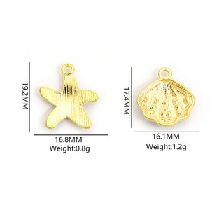Vòng cổ, bông tai và vòng tay sinh vật biển dễ thương với hợp kim và đá giả kim cương sáng bóng - Phụ kiện thời trang mùa hè và trang trí điện thoại DIY