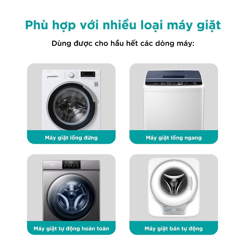 1 Hộp 16 Viên tẩy lồng máy giặt JASMEEN - Viên Sủi Tẩy Sạch Cặn Bẩn - Sạch sâu - Hương hoa oải hương