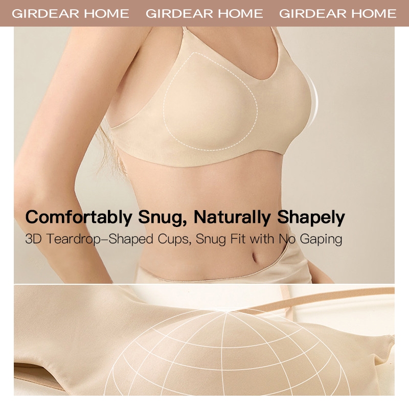 Girdear Home quyến rũ áo lót Crisscross Back Áo ngực không dây siêu mỏng vô hình Đồ lót nhỏ Push Up Liền mạch Áo ngực mỏng Dây đeo thoải mái Đồ lót thoáng khí,GH33