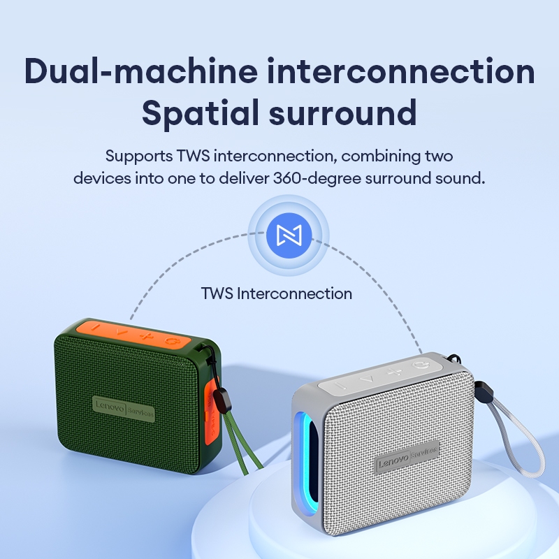 Loa Bluetooth Lenovo HD108 TWS Hi-Fi Stereo RGB Đèn Nhiều Màu Sắc Hai Thiết Bị Kết Nối Loa Di Động Bluetooth 5.4 | BigBuy360 - bigbuy360.vn