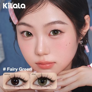 Kính áp tròng Kilala màu đen Gallon Grey/Rosy Pink/Fairy Green lens cận 6 tháng DIA 14.2mm có độ (0-7) 1 cặp.
