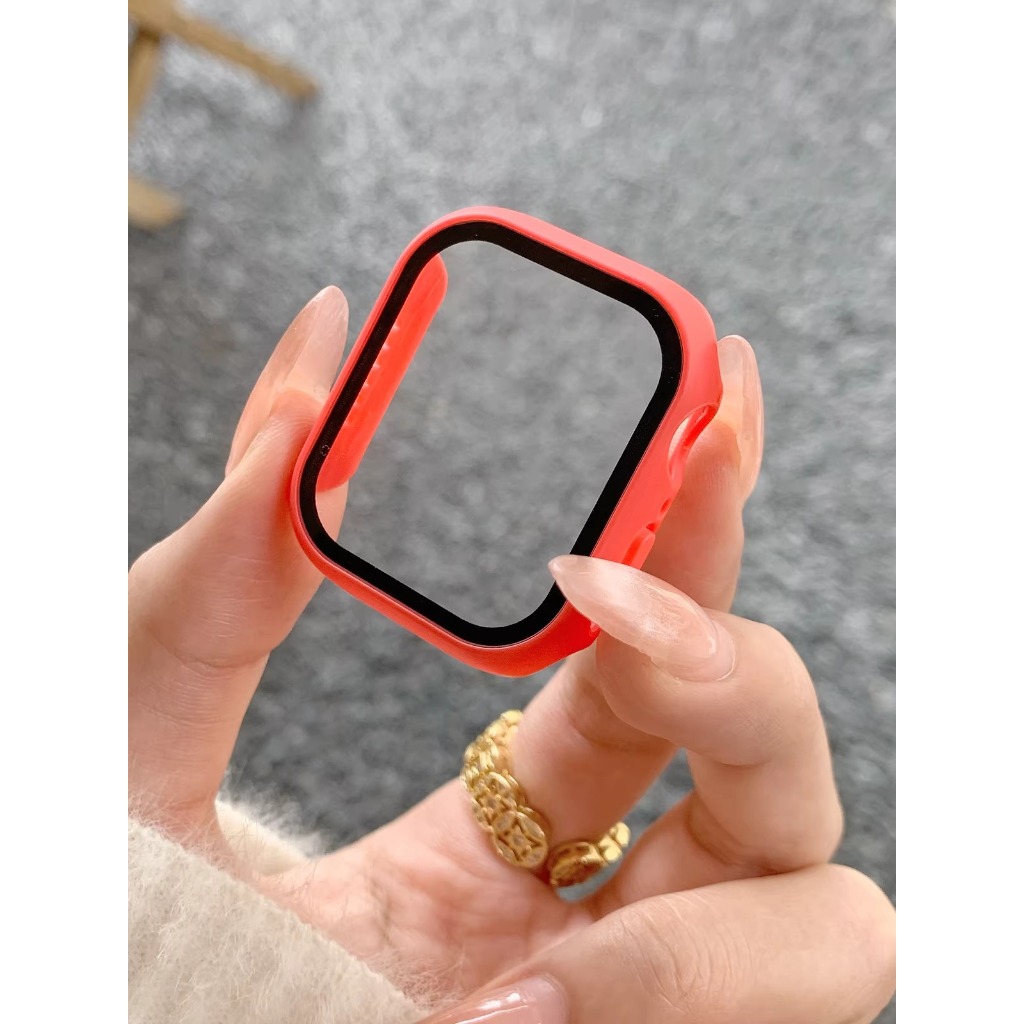 Ốp lưng bảo vệ chống mài mòn kim cương dành cho nữ Red Series Vỏ bảo vệ chống sốc Thích hợp cho Apple Watch S11 SE3 S10 S9 S8 SE S7 S6 46mm 42mm 40mm 44mm 41mm 45mm Vỏ bảo vệ