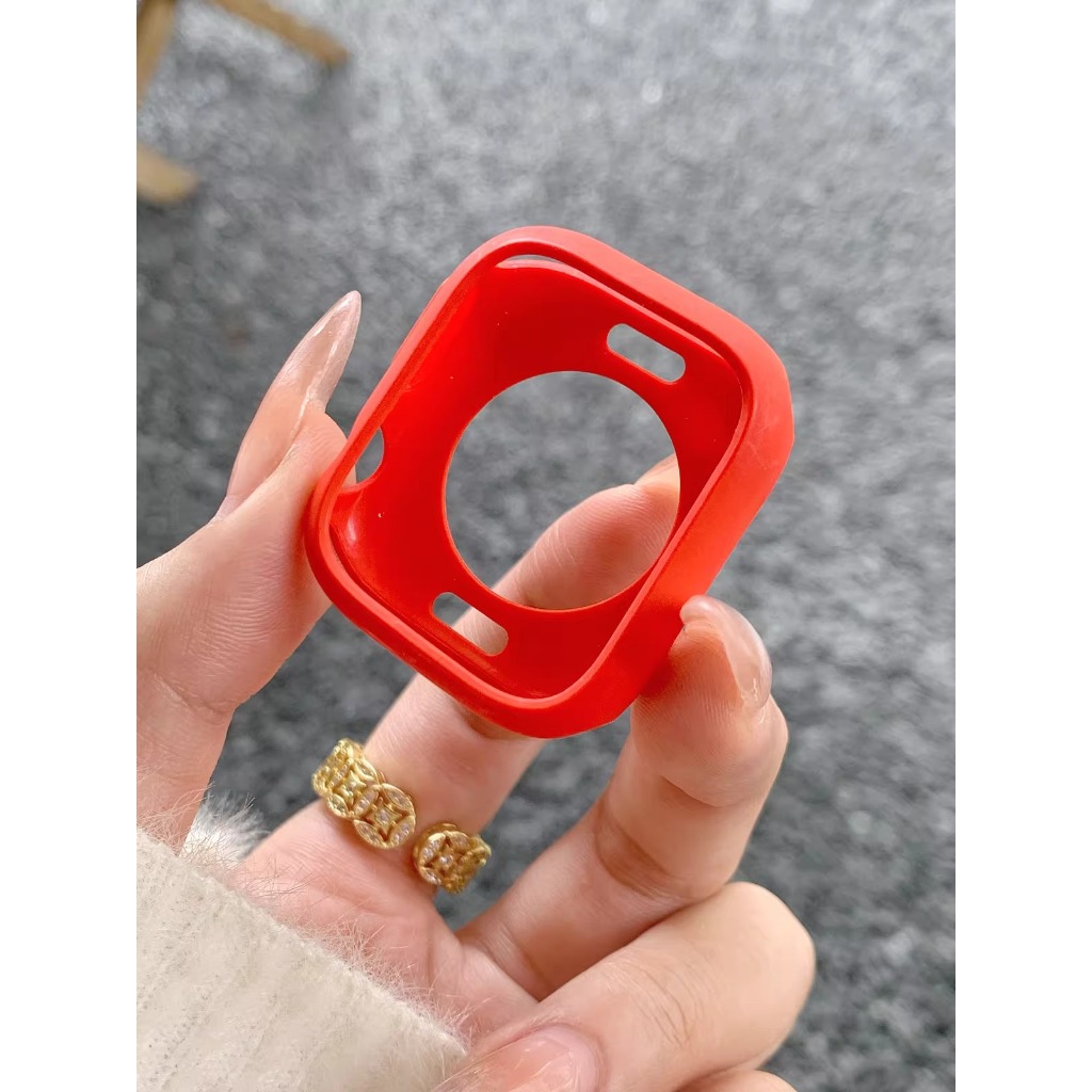 Ốp lưng bảo vệ chống mài mòn kim cương dành cho nữ Red Series Vỏ bảo vệ chống sốc Thích hợp cho Apple Watch S11 SE3 S10 S9 S8 SE S7 S6 46mm 42mm 40mm 44mm 41mm 45mm Vỏ bảo vệ