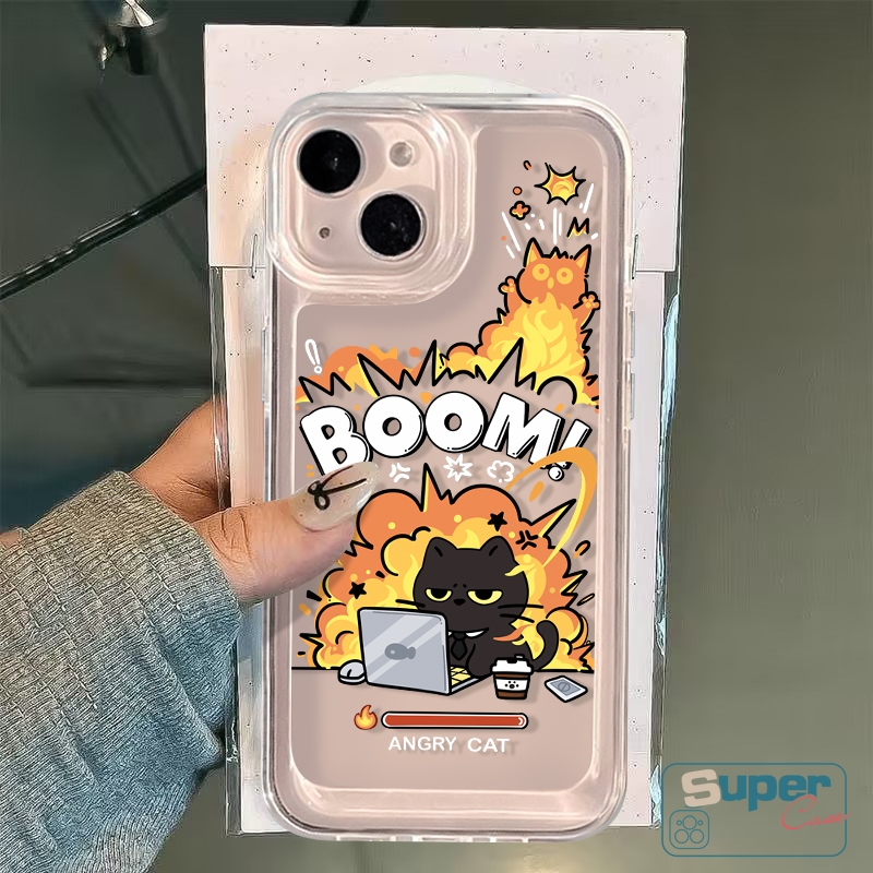 Ốp Lưng Cho Realme C75 C15 C53 C33 C55 C11 C51s C25 C63 C30 C12 C25Y C25s C31 C51 C1 C21 C65 C2 C61 C67 Note 60 50 C3 11 5i 5S 6i 9i A BOOM mèo Nhỏ siêng năng và chăm chỉ BOOM