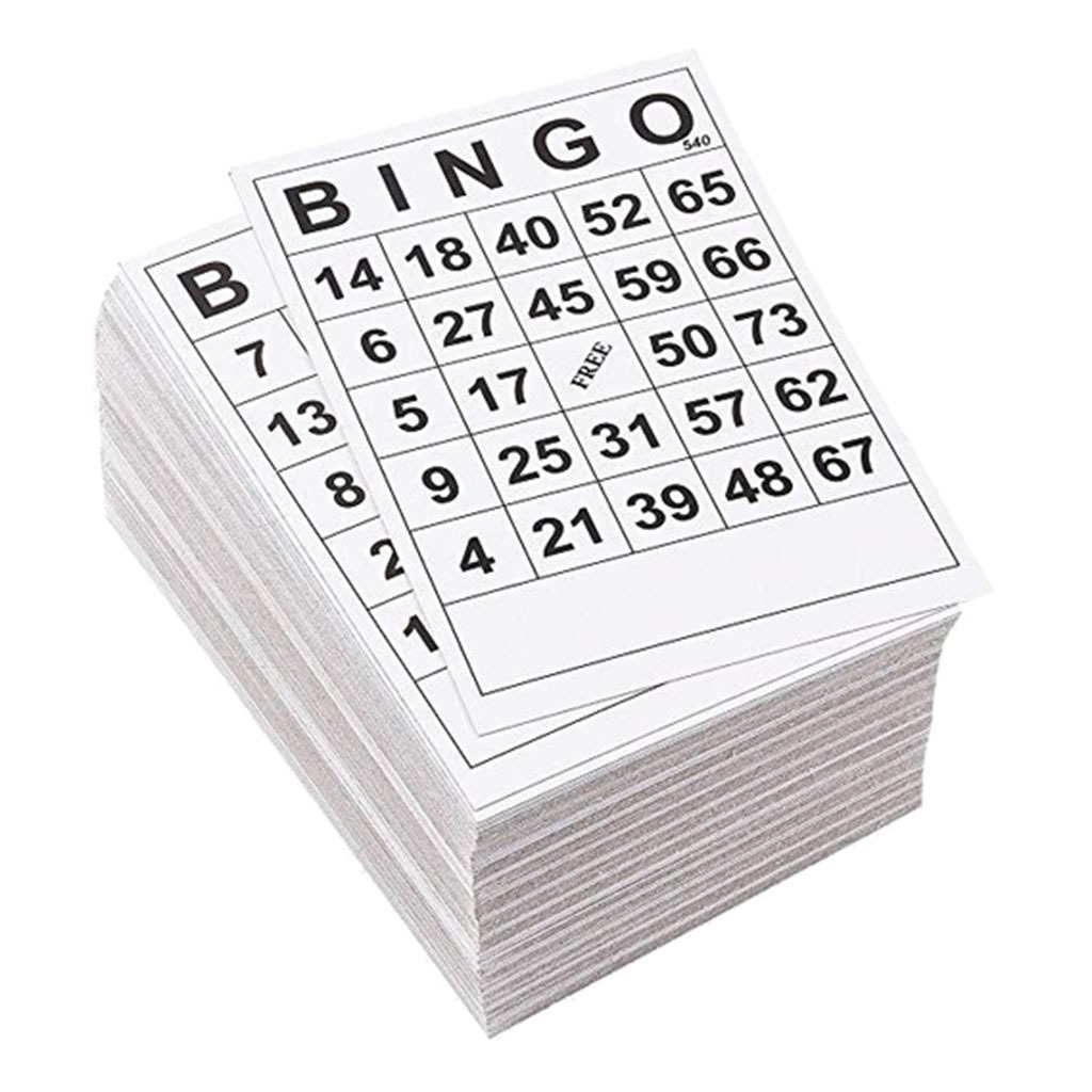 Bộ 60 Thẻ Bingo Lớn Dễ Đọc Cho Người Lớn & Trẻ Em Bingo Thẻ Trò Chơi Tờ 0 Đến 75 Chữ Số 5.9x7.1