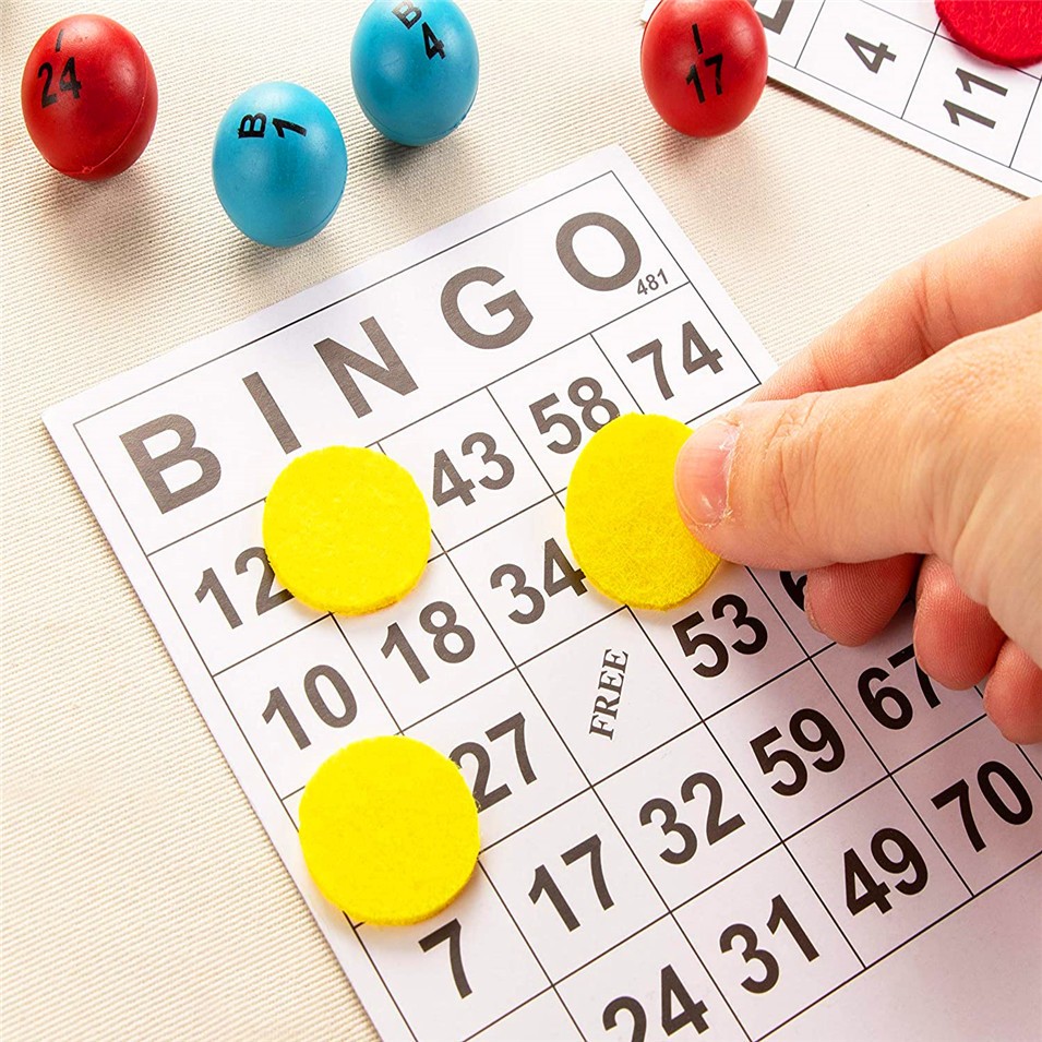Bộ 60 Thẻ Bingo Lớn Dễ Đọc Cho Người Lớn & Trẻ Em Bingo Thẻ Trò Chơi Tờ 0 Đến 75 Chữ Số 5.9x7.1