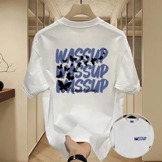 ✨Hàng có sẵn✨ WASSUP áo thun nam in hình bướm - Mẫu mới! 100% cotton, thời trang, Unisex.