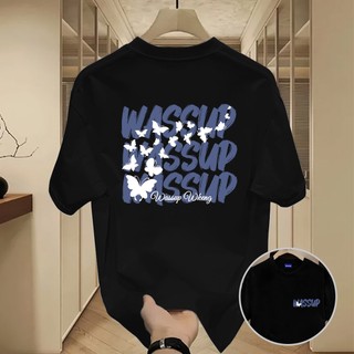 ✨Hàng có sẵn✨ WASSUP áo thun nam in hình bướm - Mẫu mới! 100% cotton, thời trang, Unisex.