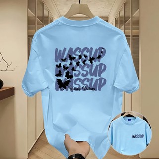 ✨Hàng có sẵn✨ WASSUP áo thun nam in hình bướm - Mẫu mới! 100% cotton, thời trang, Unisex.