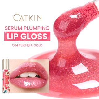 Son Lì CATKIN Serum Plumping Lip Gloss Son bóng môi 90% tinh chất dinh dưỡng Son kem môi Son dưỡng môi hương bạc hà mát lạnh