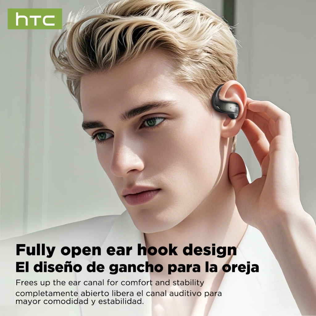 Tai nghe Bluetooth HTC NE19 AI 6.0 Hifi Stereo chống nước, giảm tiếng ồn, không dây