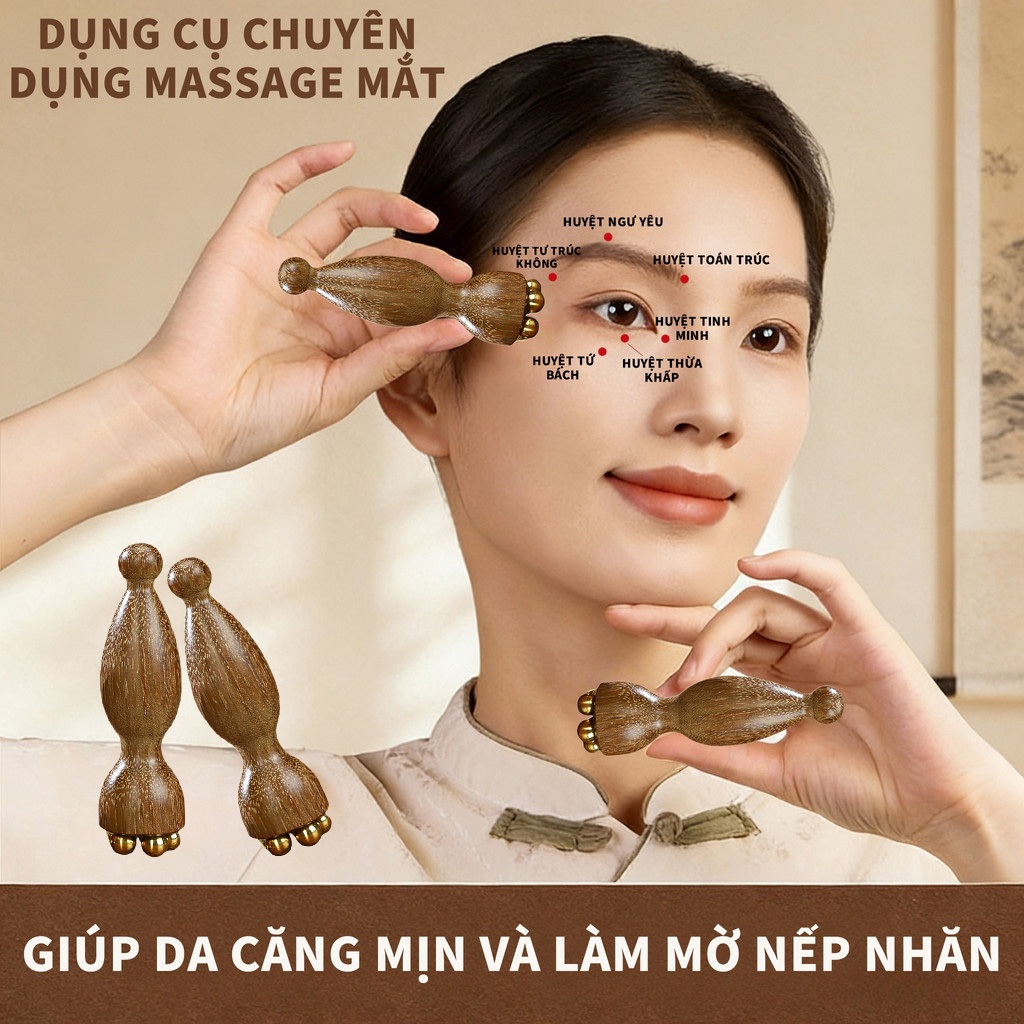 Máy Mát Xa Mặt Gỗ - Hình ảnh thực tế