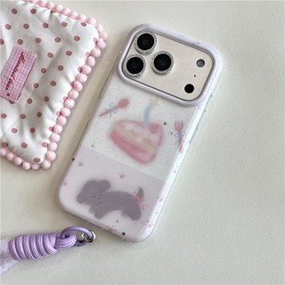 IPhone 17 Pro max 16 Pro Cake Dog Pattern Chất liệu TPU IMD process phone case