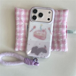 IPhone 17 Pro max 16 Pro Cake Dog Pattern Chất liệu TPU IMD process phone case